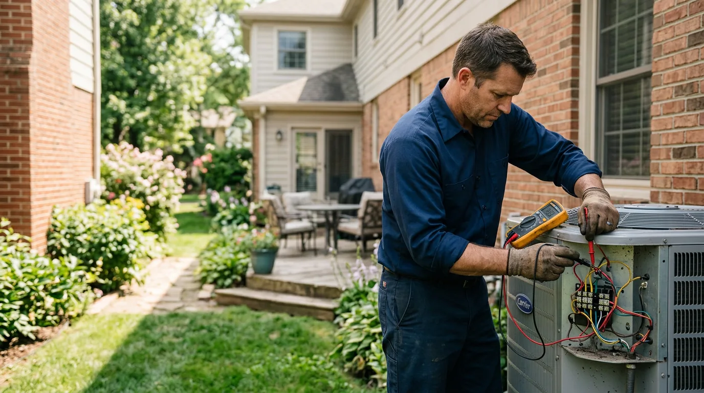 HVAC technician working near Canton, IL